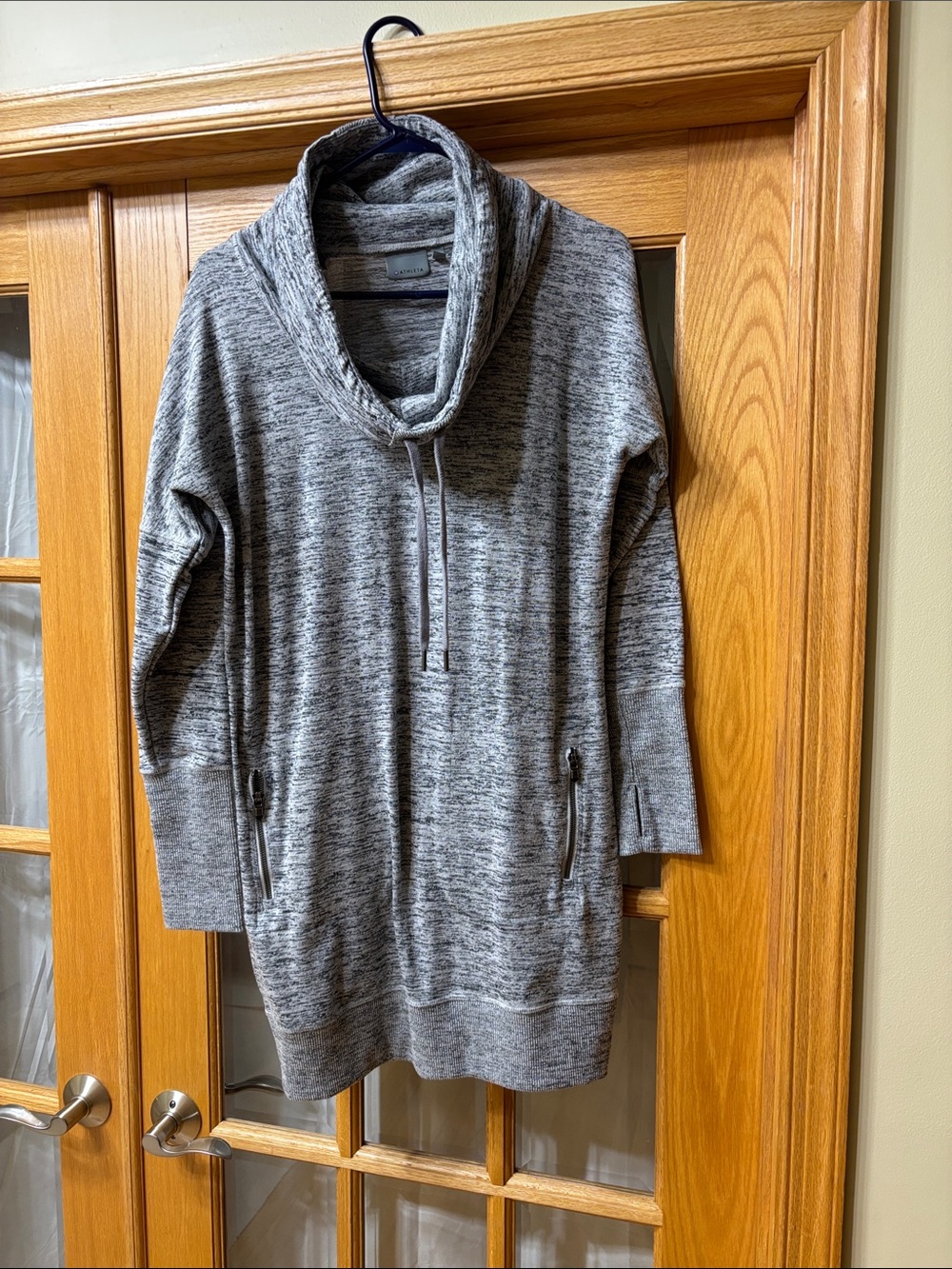 Athleta Cozy Cowl Neck Gray Pullover Sweater Dress